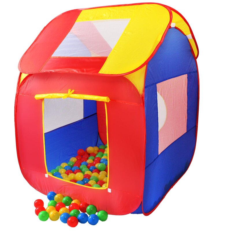 KIDUKU Spielzelt + 200 Blle + Tasche Kinderzelt Bllebad Haus Kinderspielzelt