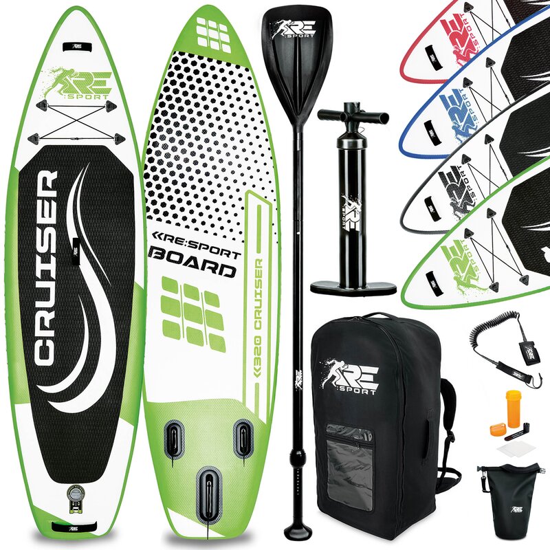 RE:SPORT SUP Board Set Stand UP Paddle aufblasbar Surfboard Paddling mit Zubehr