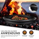 grillas Dutch Oven Set 13,6 Liter / Topf ohne Fe Deckelheber BBQ Gusseisen Feuertopf Gusstopf Schmortopf