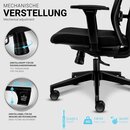 TRESKO Brostuhl ergonomisch BS201 | Drehstuhl mit verstellbarer Lordosensttze | Schreibtischstuhl mit Kopfsttze und Armlehne