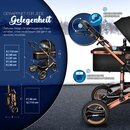 KIDUKU 3 in 1 Kombi Kinderwagen Buggy Reisebuggy inkl. Auto- Babyschale Faltbar