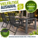 tillvex Gartenstuhl Premium 6 St�ck Schwarz klappbar aus Aluminium | Hochlehner mit Armlehnen | Klappstuhl verstellbar | Klappsessel Balkon Garten Terrasse