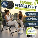tillvex Gartenstuhl Premium 6 St�ck Schwarz klappbar aus Aluminium | Hochlehner mit Armlehnen | Klappstuhl verstellbar | Klappsessel Balkon Garten Terrasse