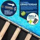 tillvex Pool Solarkollektor Set 120 x 600 cm | Solarheizung umweltfreundliches Erhitzen | Poolheizung Komplettset | Solarmatte | Sonnenkollektor f�r Warmwasser