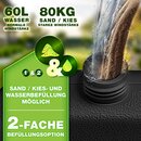 tillvex� Sonnenschirmst�nder 60 Liter / 80 kg &ndash; 4-teilig f�r Ampelschirm inkl. Metallverbinder | Schirmgewicht bef�llbar mit Wasser oder Sand | Schirmst�nder Ampelschirmst�nder wetterfest