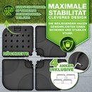 tillvex� Sonnenschirmst�nder 60 Liter / 80 kg &ndash; 4-teilig f�r Ampelschirm inkl. Metallverbinder | Schirmgewicht bef�llbar mit Wasser oder Sand | Schirmst�nder Ampelschirmst�nder wetterfest