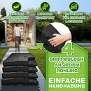 tillvex� Sonnenschirmst�nder Anthrazit 90 Liter / 120 kg &ndash; 4-teilig f�r Ampelschirm inkl. Metallverbinder | Schirmgewicht bef�llbar mit Wasser oder Sand | Schirmst�nder Ampelschirmst�nder wetterfest