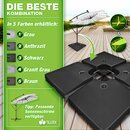 tillvex� Sonnenschirmst�nder Anthrazit 90 Liter / 120 kg &ndash; 4-teilig f�r Ampelschirm inkl. Metallverbinder | Schirmgewicht bef�llbar mit Wasser oder Sand | Schirmst�nder Ampelschirmst�nder wetterfest