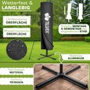 tillvex� Alu Sonnenschirm Rechteckig � 330 cm + Abdeckung mit Kurbel | Ampelschirm Eckig mit St�nder & Windschutz | Gartenschirm UV-Schutz Aluminium | Kurbelschirm Marktschirm wasserdicht 360� drehbar