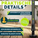 tillvex� Klemmmarkise Senkrechtmarkise mit Handkurbel ohne Bohren | Sichtschutz Ausziehbar & Blickdicht | Vertikalmarkise Balkon Terrasse Garten | Sichtschutzrollo Wetterfest