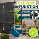 tillvex� Klemmmarkise Senkrechtmarkise mit Handkurbel ohne Bohren | Sichtschutz Ausziehbar & Blickdicht | Vertikalmarkise Balkon Terrasse Garten | Sichtschutzrollo Wetterfest