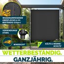 tillvex� Klemmmarkise Senkrechtmarkise mit Handkurbel ohne Bohren | Sichtschutz Ausziehbar & Blickdicht | Vertikalmarkise Balkon Terrasse Garten | Sichtschutzrollo Wetterfest