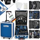 TRESKO 1400 tlg Werkzeugkoffer Blau Werkzeugkasten Werkzeugbox Werkzeugkiste Trolley Set