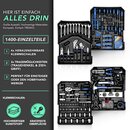 TRESKO 949 tlg Werkzeugkoffer Blau Werkzeugkasten Werkzeugbox Werkzeugkiste Trolley Set