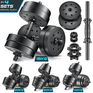 RE:SPORT 2er Hantel Set 15-40kg Kurzhanteln Hanteln...