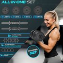 RE:SPORT 2er Hanteln Set verstellbar 30 kg | Hantelset mit 2 Kurzhanteln | Hantel mit Gewichten & 4 Sternverschlsse | Fitness Kurzhantel fr Muskelaufbau, Workout & Zuhause