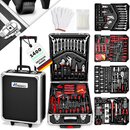 TRESKO� 1400 tlg Werkzeugkoffer Anthrazit Werkzeugkasten Werkzeugbox Werkzeugkiste Trolley Set