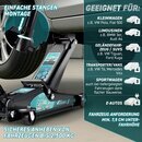 TRESKO Wagenheber hydraulisch 2,5T Hubhhe 85-385mm mit Tragekoffer | Hydraulik KFZ Rangierwagenheber flach fr tiefergelegte Autos & 360 Rollen inkl. 2X Gummiauflage, Schutzmatte, Handschuhe, Profilmesser