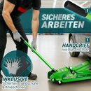 TRESKO� Wagenheber hydraulisch 2,5T Hubh�he 85-385mm mit Tragekoffer | Hydraulik KFZ Rangierwagenheber flach f�r tiefergelegte Autos & 360� Rollen inkl. 2X Gummiauflage, Schutzmatte, Handschuhe, Profilmesser