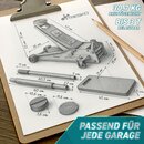 TRESKO� Wagenheber hydraulisch 3T Hubh�he 75-510mm | Hydraulik KFZ Rangierwagenheber flach Doppelkolben & 360� Rollen inkl. 2X Gummiauflage, Schutzmatte, Handschuhe, Profilmesser