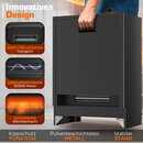 TRESKO Elektrokamin mit Heizung & Fernbedienung 2000W, WiFi App | Kamin elektrisch LED-Flammeneffekt & LCD-Display | Kaminfeuer mit Thermostat, Timer | Elektro Kaminofen Standkamin Heizlfter