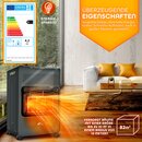 TRESKO 4200 Watt Gasheizer Anthrazit inkl. Gasdruckregler Gasschlauch + Abdeckung | Gasofen Gasheizofen Keramik mit 3 Stufen | Infrarot Gasheizgert Heizstrahler fr Butan- oder Propangasflaschen bis 15 kg