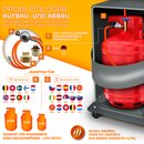 TRESKO 4200 Watt Gasheizer Anthrazit inkl. Gasdruckregler Gasschlauch + Abdeckung | Gasofen Gasheizofen Keramik mit 3 Stufen | Infrarot Gasheizgert Heizstrahler fr Butan- oder Propangasflaschen bis 15 kg