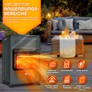 TRESKO 4200 Watt Gasheizer Anthrazit inkl. Gasdruckregler Gasschlauch + Abdeckung | Gasofen Gasheizofen Keramik mit 3 Stufen | Infrarot Gasheizgert Heizstrahler fr Butan- oder Propangasflaschen bis 15 kg