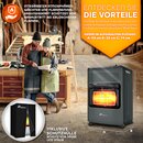 TRESKO 4200 Watt Gasheizer Anthrazit inkl. Gasdruckregler Gasschlauch + Abdeckung | Gasofen Gasheizofen Keramik mit 3 Stufen | Infrarot Gasheizgert Heizstrahler fr Butan- oder Propangasflaschen bis 15 kg