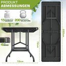 tillvex Gartentisch 220x70cm klappbar Kunststoff | Buffettisch mit Tragegriff | Klapptisch fr Garten Terrasse und Balkon | Campingtisch 10 Personen