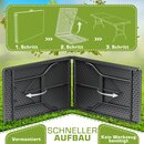 tillvex Gartentisch 220x70cm klappbar Kunststoff | Buffettisch mit Tragegriff | Klapptisch fr Garten Terrasse und Balkon | Campingtisch 10 Personen