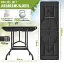 tillvex Gartentisch 220x70cm klappbar Schwarz Kunststoff | Buffettisch mit Tragegriff | Klapptisch fr Garten Terrasse und Balkon | Campingtisch 10 Personen