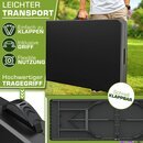 tillvex Gartentisch 220x70cm klappbar Schwarz Kunststoff | Buffettisch mit Tragegriff | Klapptisch fr Garten Terrasse und Balkon | Campingtisch 10 Personen