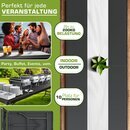 tillvex Gartentisch 220x70cm klappbar Schwarz Kunststoff | Buffettisch mit Tragegriff | Klapptisch fr Garten Terrasse und Balkon | Campingtisch 10 Personen