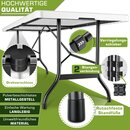 tillvex Gartentisch 220x70cm klappbar Wei� Kunststoff | Buffettisch mit Tragegriff | Klapptisch f�r Garten Terrasse und Balkon | Campingtisch 10 Personen