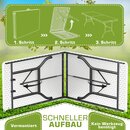 tillvex Gartentisch 220x70cm klappbar Wei� Kunststoff | Buffettisch mit Tragegriff | Klapptisch f�r Garten Terrasse und Balkon | Campingtisch 10 Personen