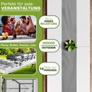 tillvex Gartentisch 220x70cm klappbar Wei� Kunststoff | Buffettisch mit Tragegriff | Klapptisch f�r Garten Terrasse und Balkon | Campingtisch 10 Personen
