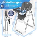 KIDUKU Hochstuhl Baby 3in1 mit Neugeborenenaufsatz + Ltzchen, Spielbogen & Tisch | Kinderhochstuhl klappbar mit Liegefunktion | Kombihochstuhl hhenverstellbar | Babystuhl mitwachsend 0-36 Monate