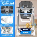 KIDUKU Hochstuhl Baby 3in1 mit Neugeborenenaufsatz + Ltzchen, Spielbogen & Tisch | Kinderhochstuhl klappbar mit Liegefunktion | Kombihochstuhl hhenverstellbar | Babystuhl mitwachsend 0-36 Monate