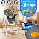 KIDUKU Hochstuhl Baby 3in1 mit Neugeborenenaufsatz + Ltzchen, Spielbogen & Tisch | Kinderhochstuhl klappbar mit Liegefunktion | Kombihochstuhl hhenverstellbar | Babystuhl mitwachsend 0-36 Monate