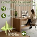 TRESKO� Akustikpaneele Holz 120�60 cm inkl. Kleiderhaken | Wandverkleidung Eiche Grau als 3D Lamellenwand | Holzpaneele Paneele f�r Schallschutz | Akustik Wandpaneele mit Montageset