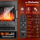 TRESKO Elektrokamin mit Heizung inkl. Fernbedienung & WiFi App | Kamin elektrisch 1800W LED-Flammeneffekt Farbmodi | Kaminfeuer Thermostat, Timer | Elektro Kaminofen Standkamin 2 Heizstufen
