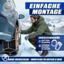 TRESKO� 2x Schneeketten Auto inkl. Handschuhe und Aufbewahrungsbox | PKW Metall Reifenketten | Schneekette EN 16662-1 & �NORM V5117 | Schnelle Montage | F�r Front-, Heck-, Allrad