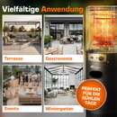 TRESKO� Heizstrahler Gas 11 kW mit Rollen | Outdoor Terrassenheizer f�r 5 & 11 kg Gasflaschen | Gasheizstrahler f�r Terrasse, Balkon & Garten | Gasheizer Heizpilz mit Schlauch & Regler