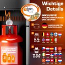 TRESKO� Heizstrahler Gas 11 kW mit Rollen | Outdoor Terrassenheizer f�r 5 & 11 kg Gasflaschen | Gasheizstrahler f�r Terrasse, Balkon & Garten | Gasheizer Heizpilz mit Schlauch & Regler