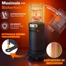 TRESKO� Heizstrahler Gas 11 kW mit Rollen | Outdoor Terrassenheizer f�r 5 & 11 kg Gasflaschen | Gasheizstrahler f�r Terrasse, Balkon & Garten | Gasheizer Heizpilz mit Schlauch & Regler