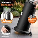 TRESKO� Heizstrahler Gas 11 kW mit Rollen | Outdoor Terrassenheizer f�r 5 & 11 kg Gasflaschen | Gasheizstrahler f�r Terrasse, Balkon & Garten | Gasheizer Heizpilz mit Schlauch & Regler
