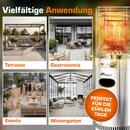 TRESKO� Heizstrahler Gas 11 kW mit Rollen | Outdoor Terrassenheizer f�r 5 & 11 kg Gasflaschen | Gasheizstrahler f�r Terrasse, Balkon & Garten | Gasheizer Heizpilz mit Schlauch & Regler