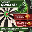 RE:SPORT Dartscheibe XXL Set mit 9 Profi Dartpfeile + 24 Pro Flights + Zubehr | Steeldart aus hochwertigstem Sisal | Dartboard Komplettset inkl. Montageset | Steeldartscheibe mit Pfeilen Metallspitze Startlinie