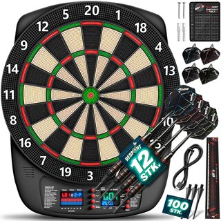 RE:SPORT Dartscheibe Elektronisch Profi Set mit 12...